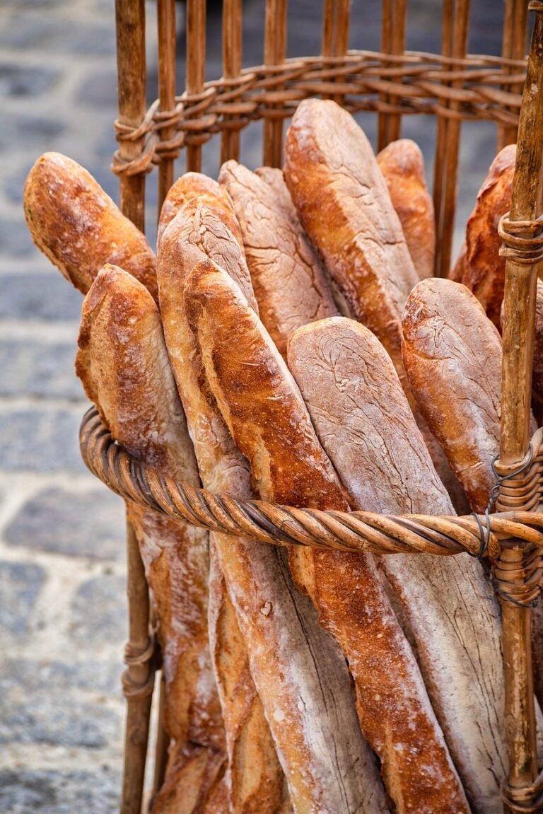bread, french, baguette, basket, wicker, brown bread, baguette, baguette, baguette, baguette, baguette